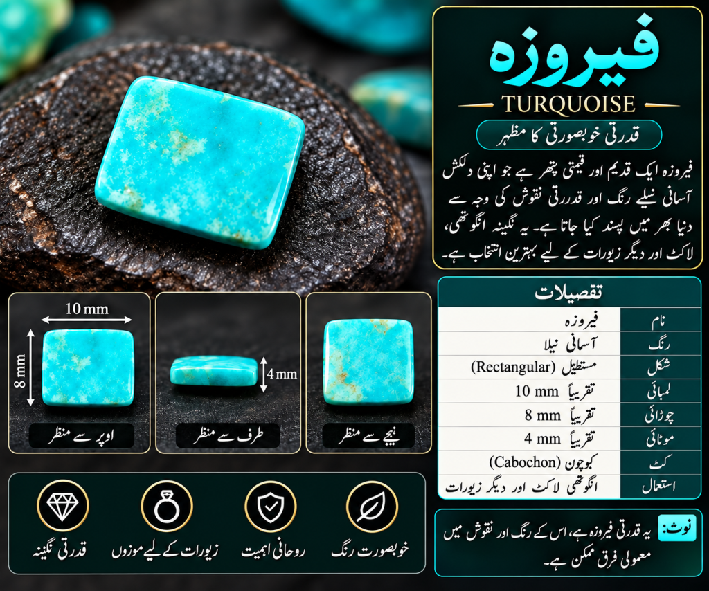 ایک قیمتی پتھر فیروزہ _ Turquoise